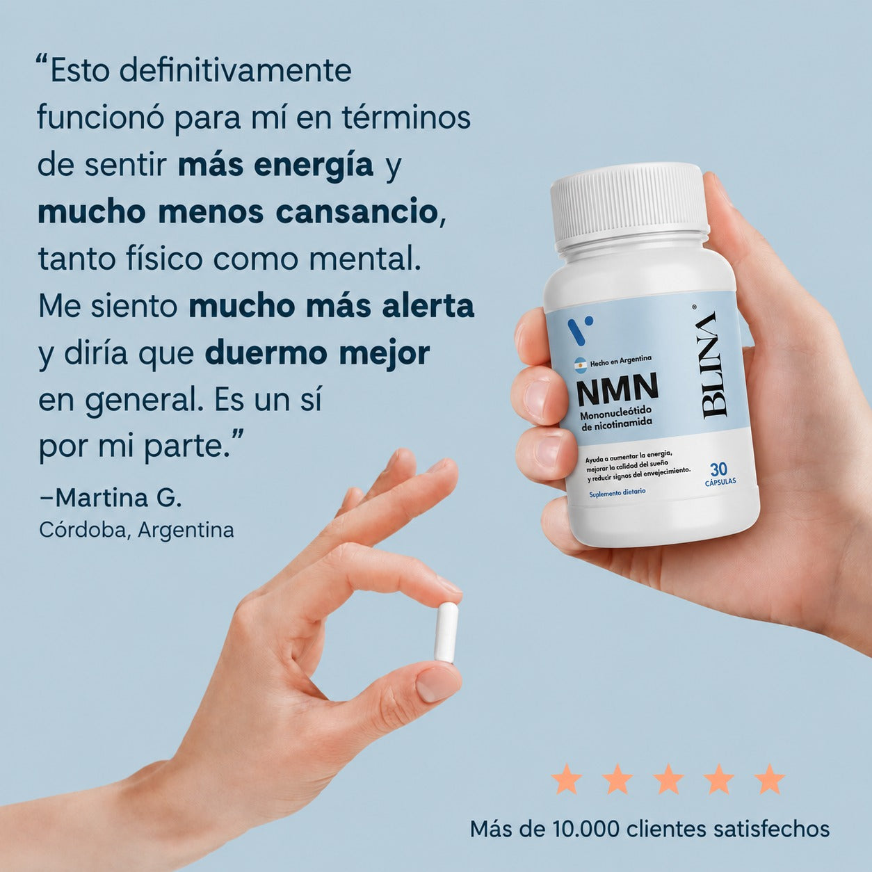 Blina NMN | Recuperá la energía que tenías antes