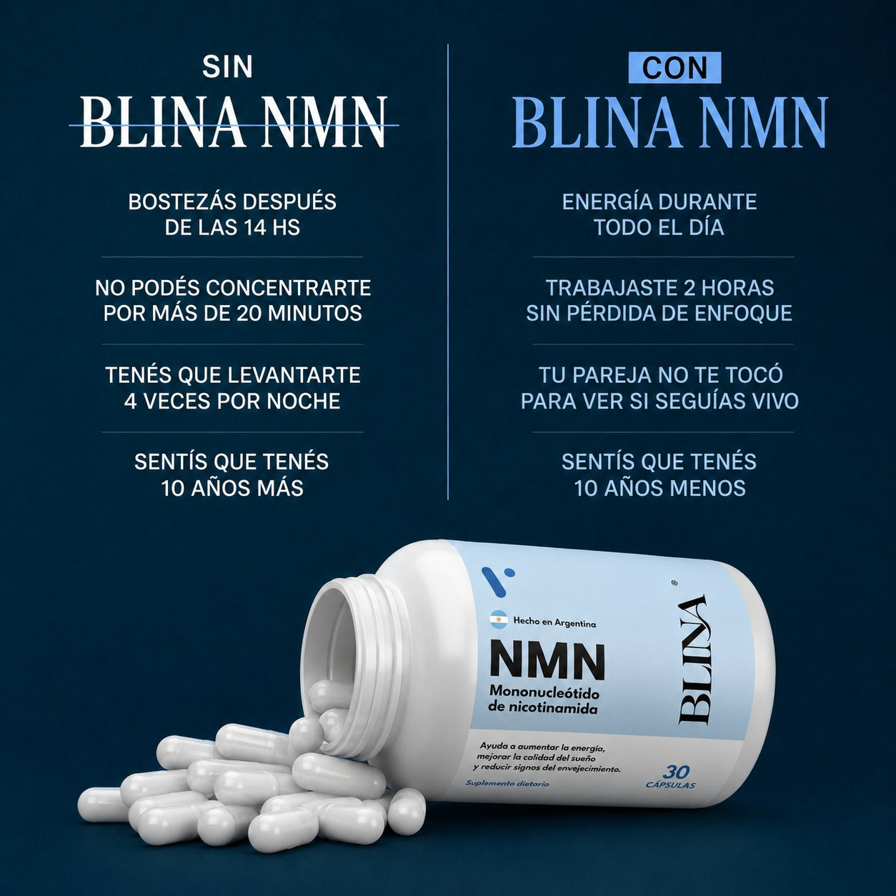 Blina NMN | Recuperá la energía que tenías antes