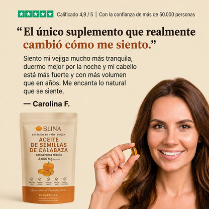 Blina | Apoyo natural para tu próstata, vejiga y riñones.