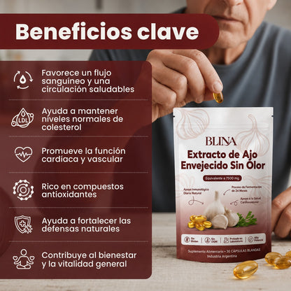 Blina | Extracto de ajo madurado para apoyar tu presión arterial