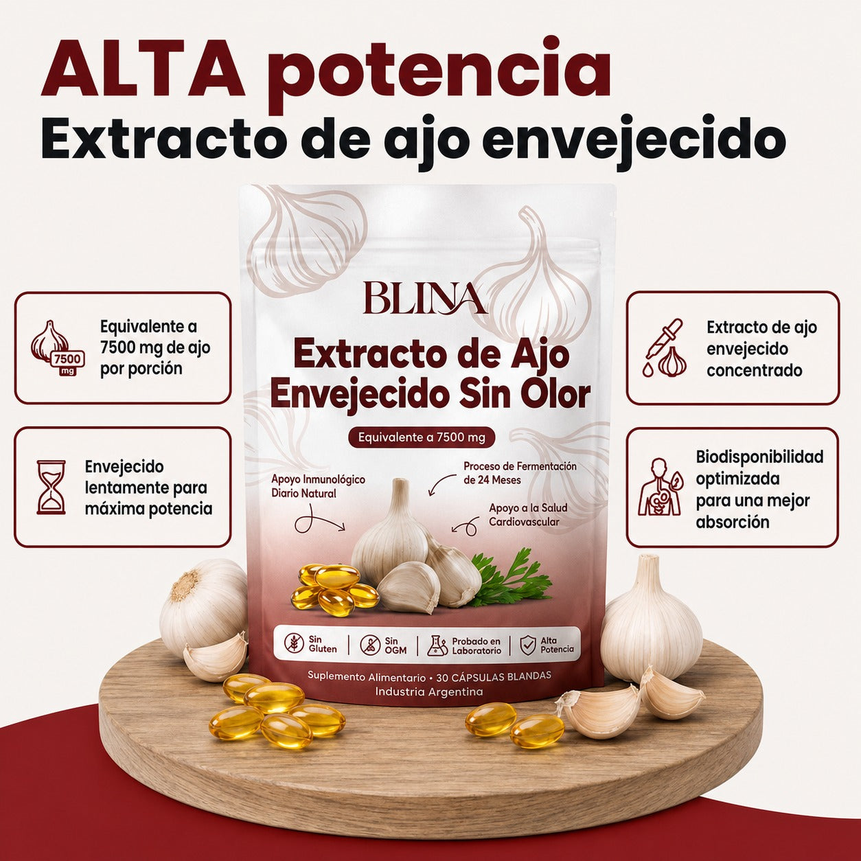 Blina | Extracto de ajo madurado para apoyar tu presión arterial