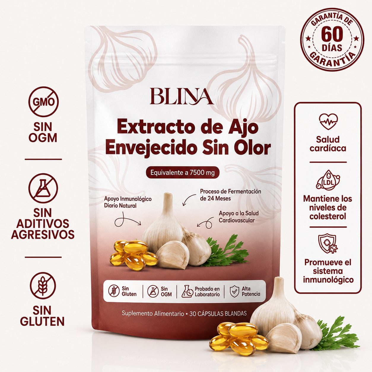 Blina | Extracto de ajo madurado para apoyar tu presión arterial