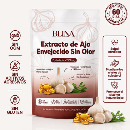 Blina | Extracto de ajo madurado para apoyar tu presión arterial
