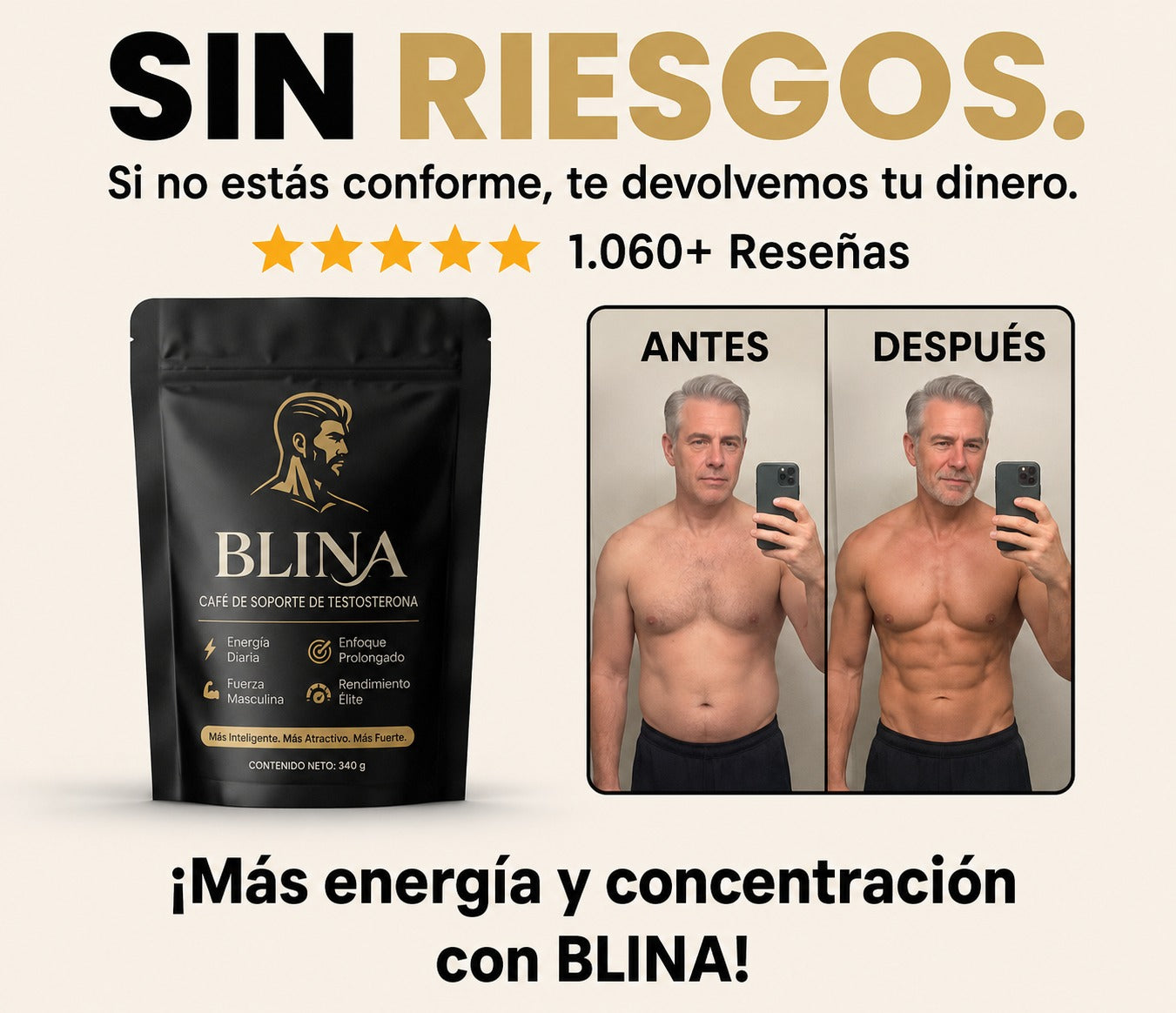 Blina | Subí tu testosterona con tu café de las mañanas