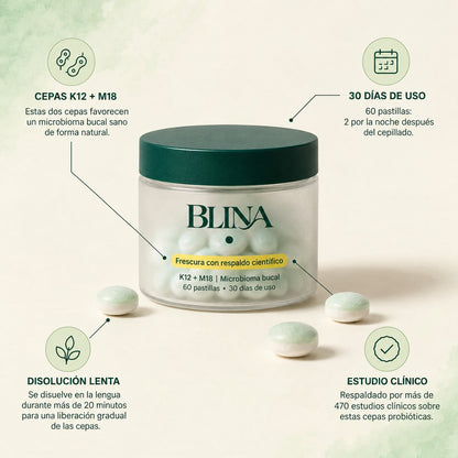 Blina | El probiótico oral que ataca el mal aliento de raíz